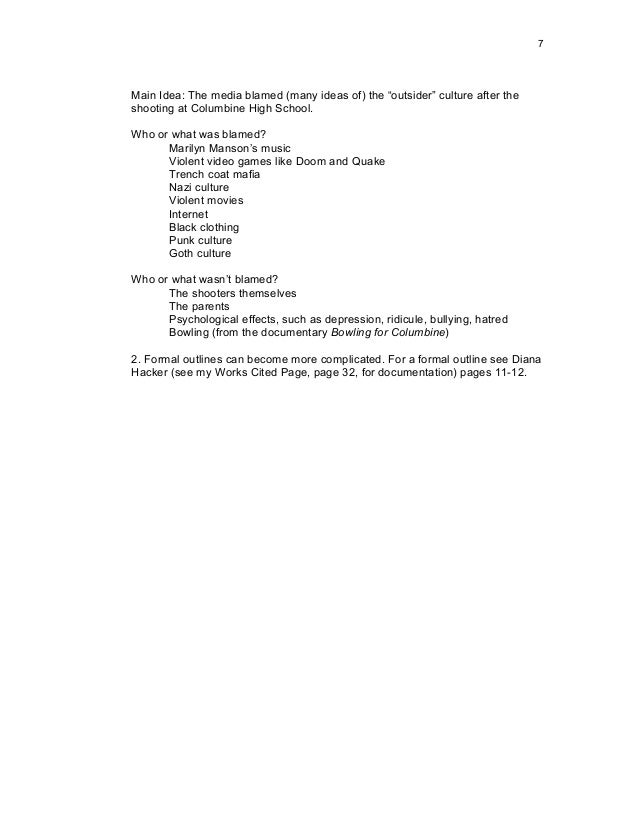 Move from research question to working thesis
